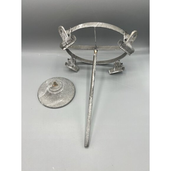 Vtg Sima Galvanized Steel Carousel Turn Rack Ticket Holder Note Jewelry Display - Picture 9 of 10